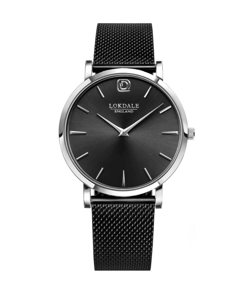 Jackdaw - Silver Noir Watches LOKDALE LTD Black 