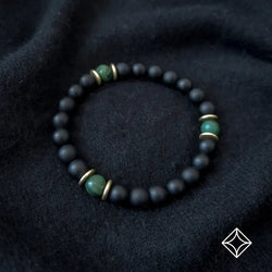 Men's Matte Black Agate Bracelet LOKDALE WATCHES 