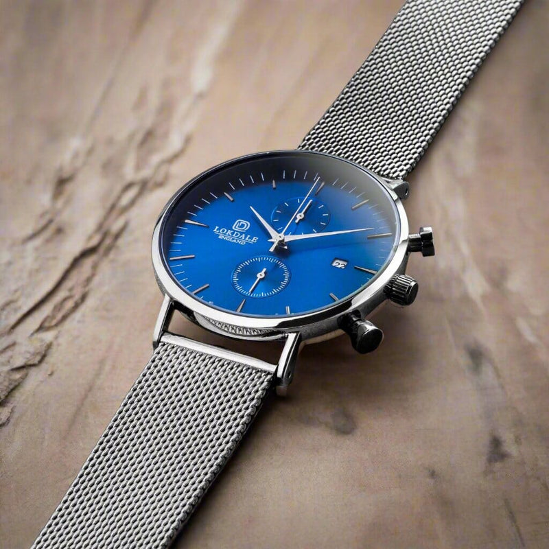 Nuthatch Chronotica - Silver Bleu Watches LOKDALE LTD 